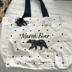 Mama Bear Polka Dot Tote Bag